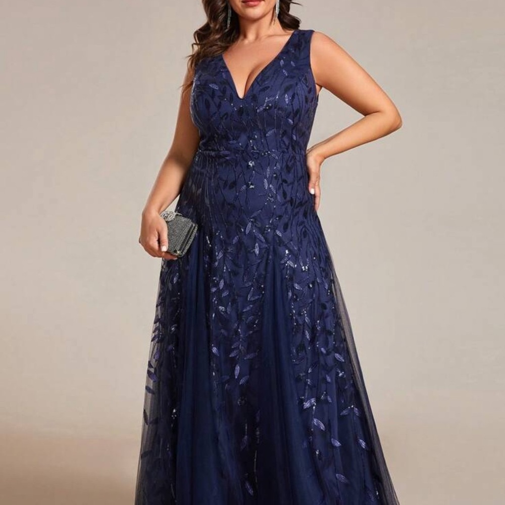 SHEIN Navy Blue Maxi Dress